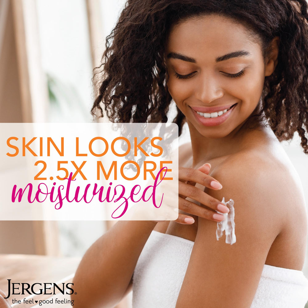 Jergens Piel Suave Hidratada: piel visiblemente más hidratada y flexible.