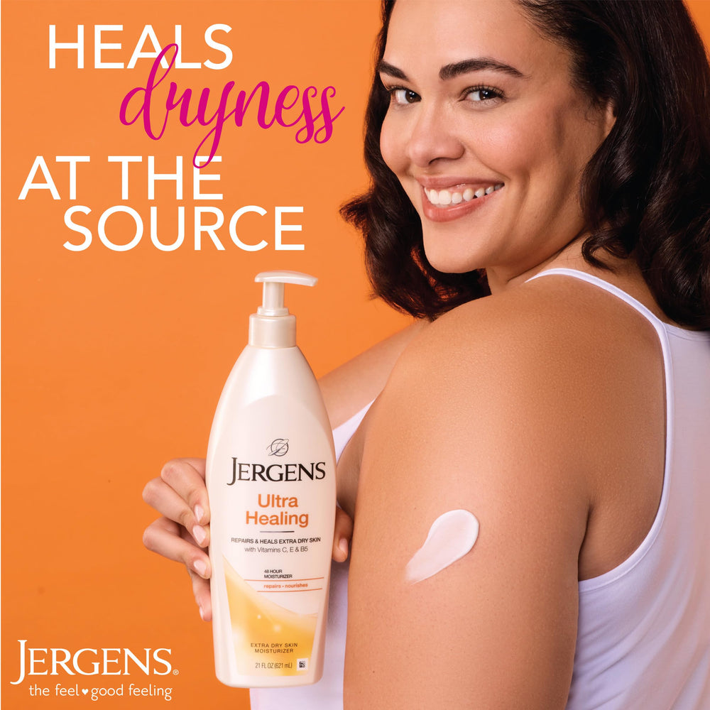 Uso diario de Jergens Ultra Healing para hidratación de dos días