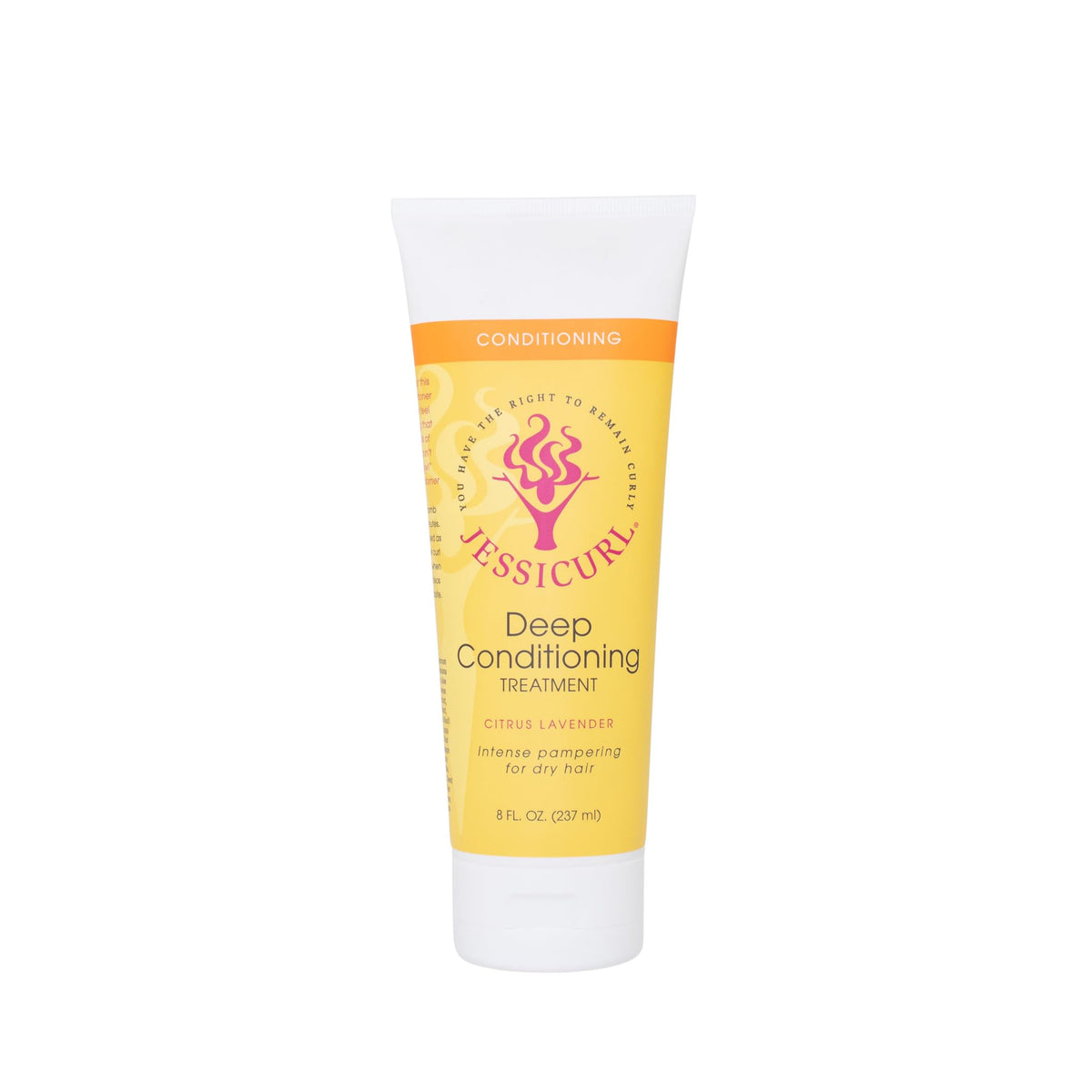 Jessicurl Tratamiento profundo Citrus Lavender, frasco visible, hidrata cabello seco y dañado.