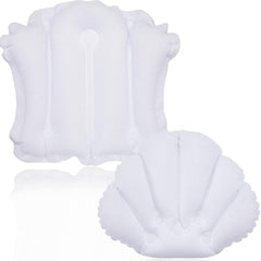 Jetec almohada inflable para baño, superficie terry suave para mayor confort.
