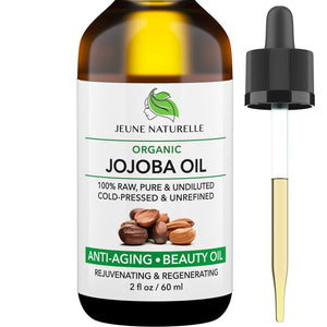 Jeune Naturelle Aceite de Jojoba prensado en frío en botella; hidratante para cabello.