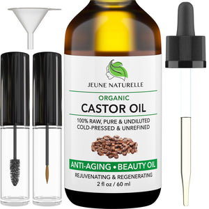 Jeune Naturelle Aceite de Ricino en frasco frío para cuidado capilar