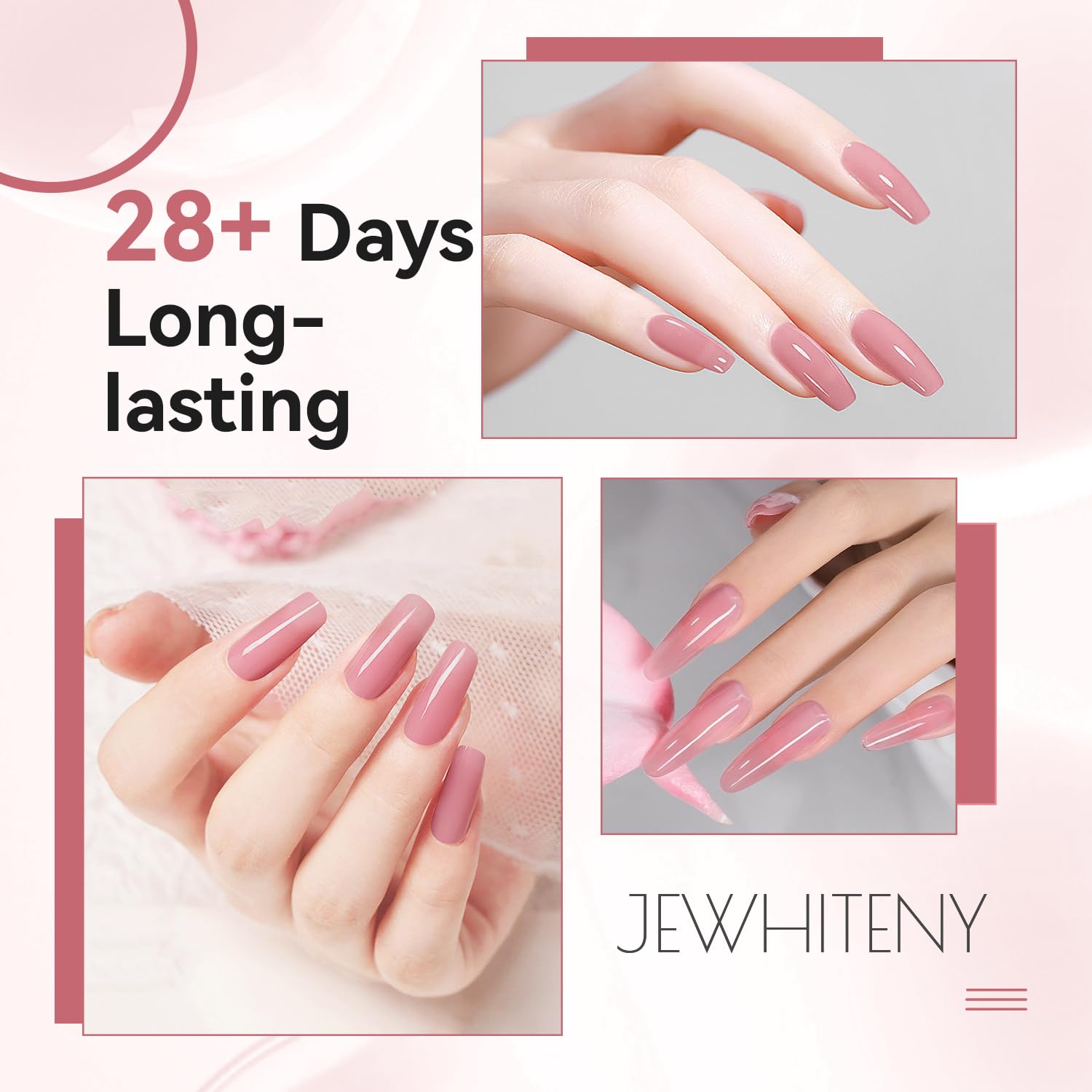 JEWHITENY curado con lámpara UV para un secado seguro y uniforme.