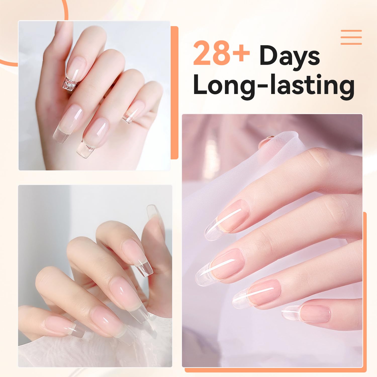 JEWHITENY poligel base coat para adherencia óptima.
