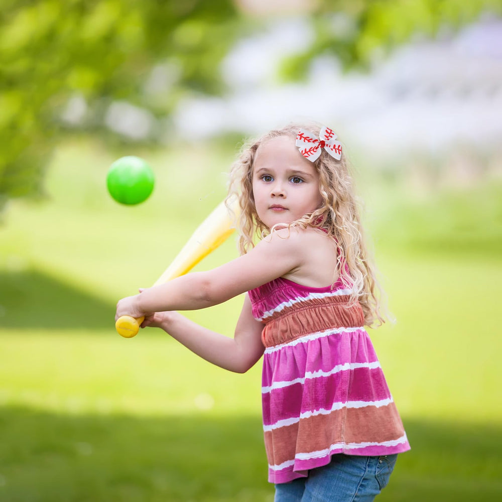 Accesorio de pelo JiaDuo béisbol blanco, ideal para temporadas escolares de béisbol.