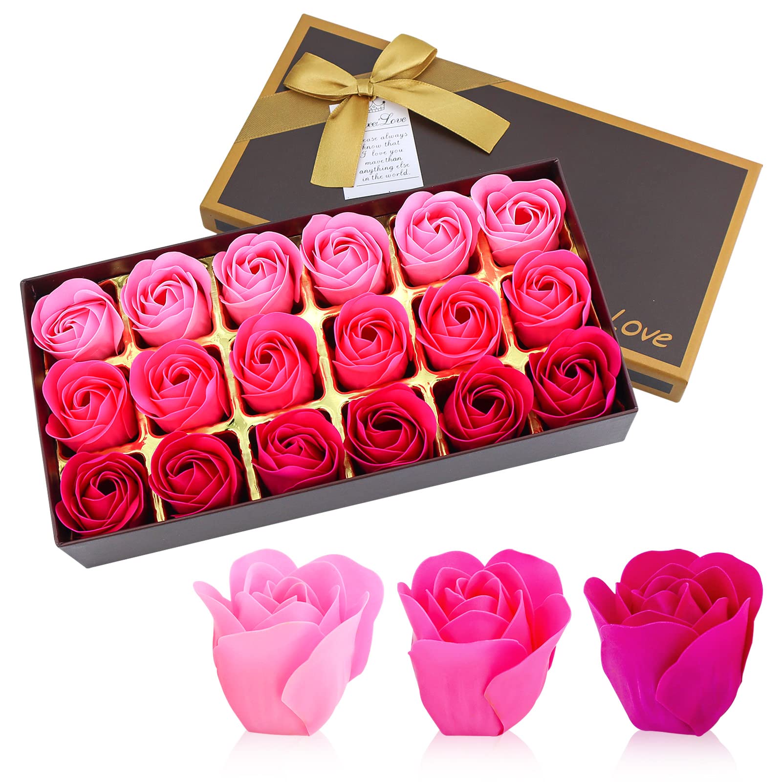 JIALEEY jabón de baño con pétalos de rosa perfumados, ideal para lavado de manos aromático.