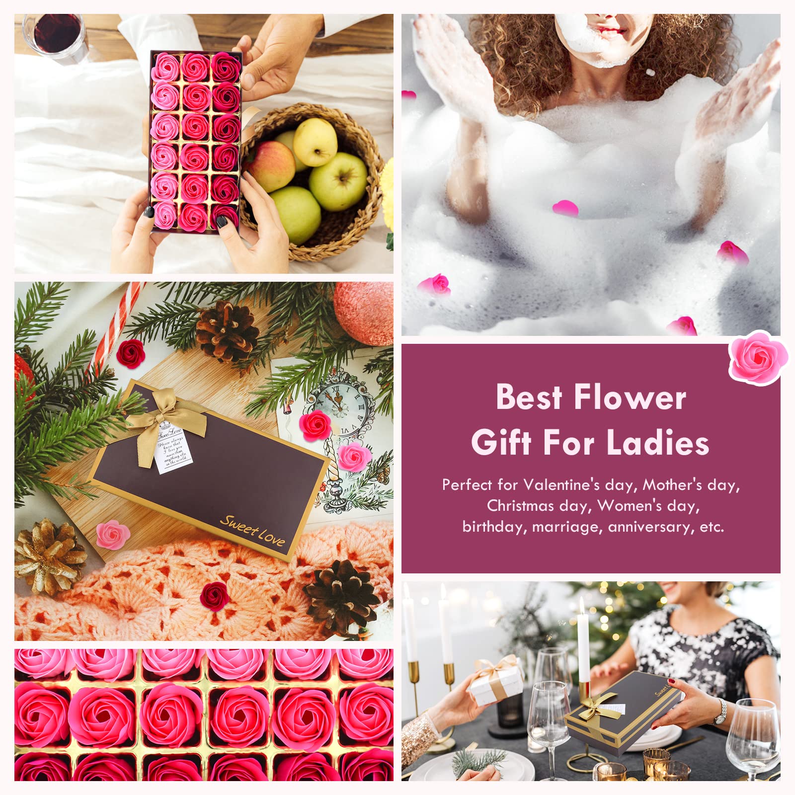 JIALEEY pétalos de jabón decorativos, perfectos como adorno o regalo.