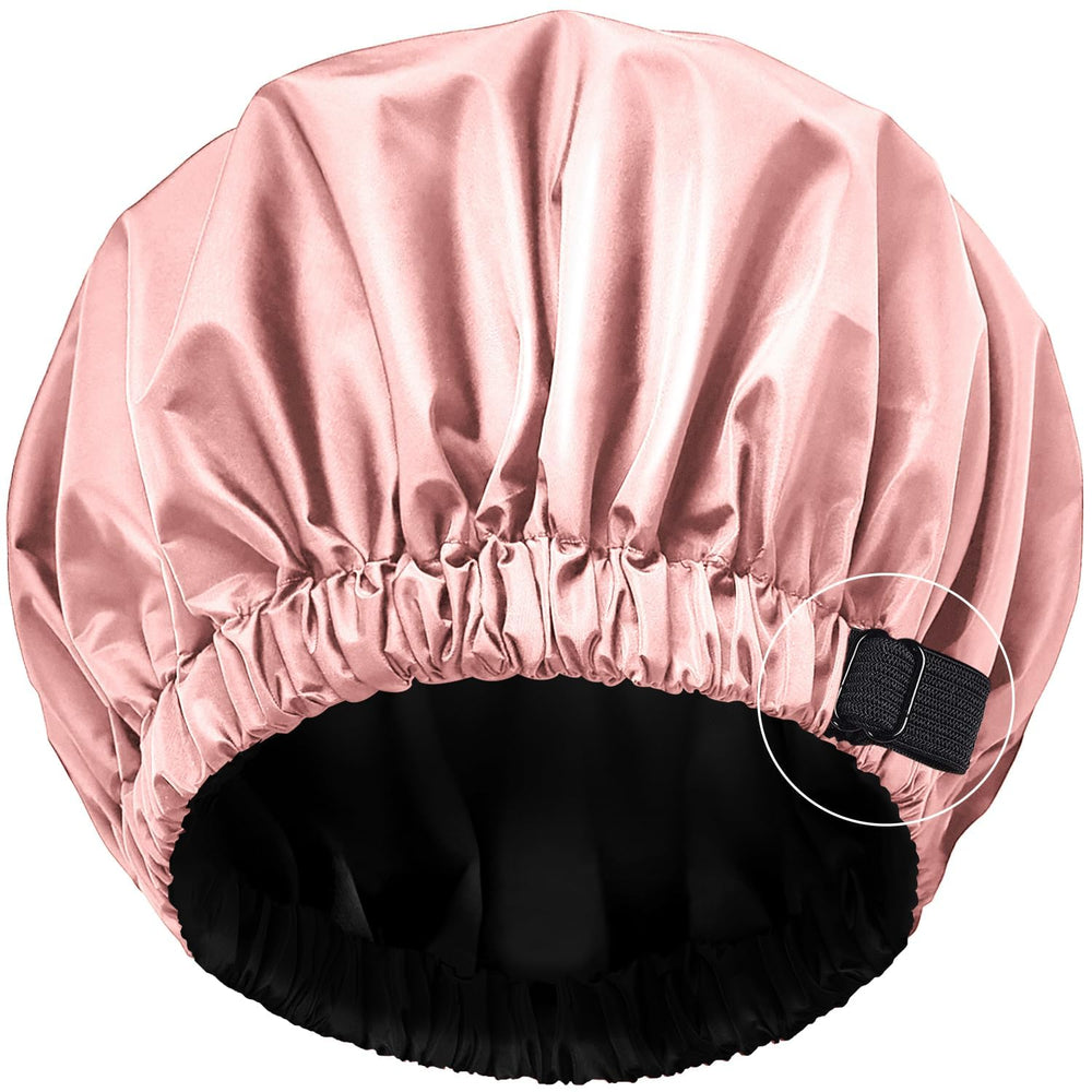 Capucha Jillyeor con doble capa impermeable mantiene el cabello seco durante la ducha.
