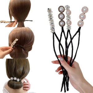 JINBUYAO moño concha flor perlas para un look elegante