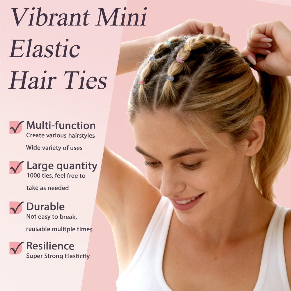 Bandas elásticas transparentes JIRIS para cabello, ideal para peinados suaves.