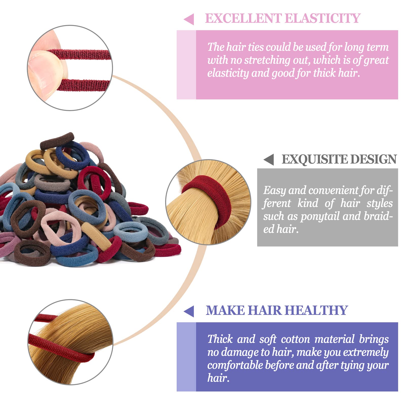 Gomas JIRIS de pelo, colores brillantes para combinar con tu atuendo.