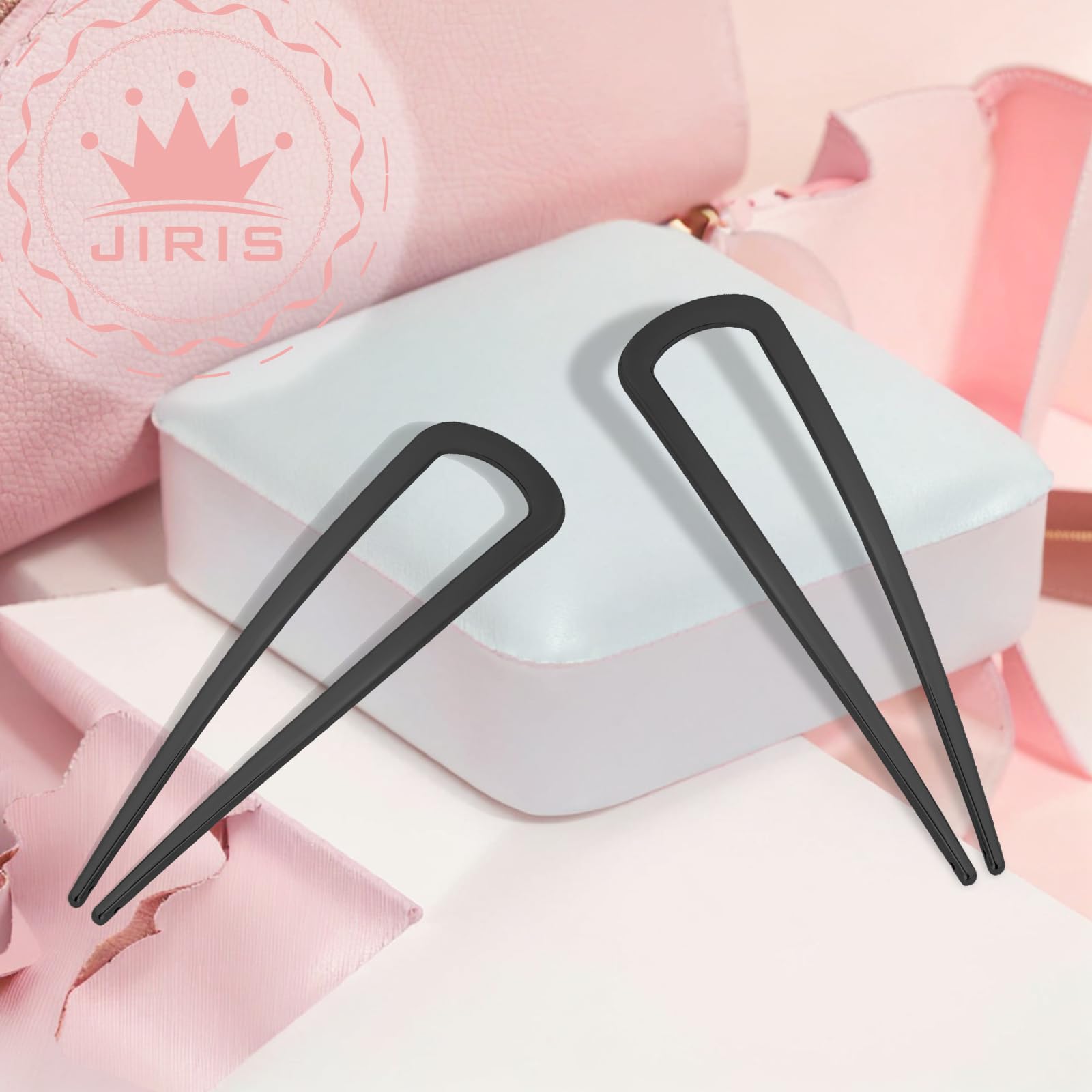 JIRIS pin francés U, cómodo para cabellos gruesos y abundantes.