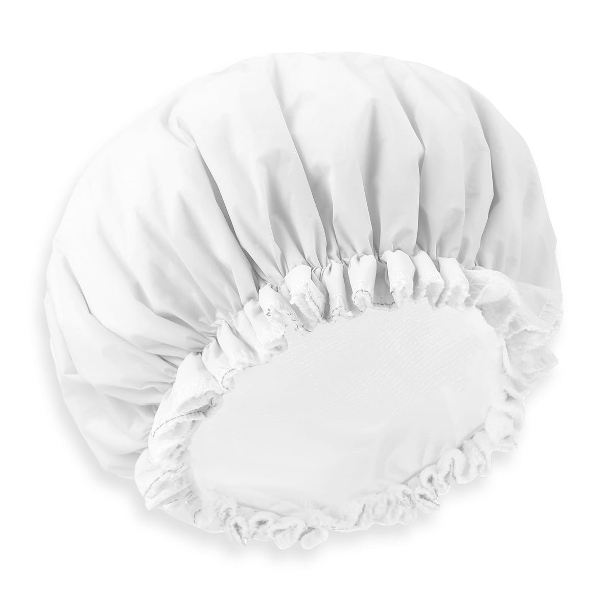 Gorro de ducha JIYIN con protección doble; mantiene el cabello seco y sin encrespamiento.