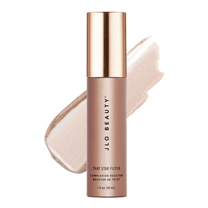 JLO Beauty Complexion Booster rosa champán aporta brillo ligero para rostro y cuerpo