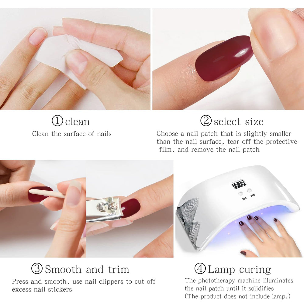 Acabado duradero con las pegatinas JMEOWIO sobre uñas, ideal para uso diario