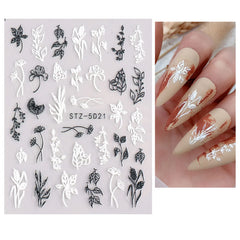 Pegatinas autoadhesivas JMEOWIO, fáciles de aplicar sobre uñas naturales o acrílicas.
