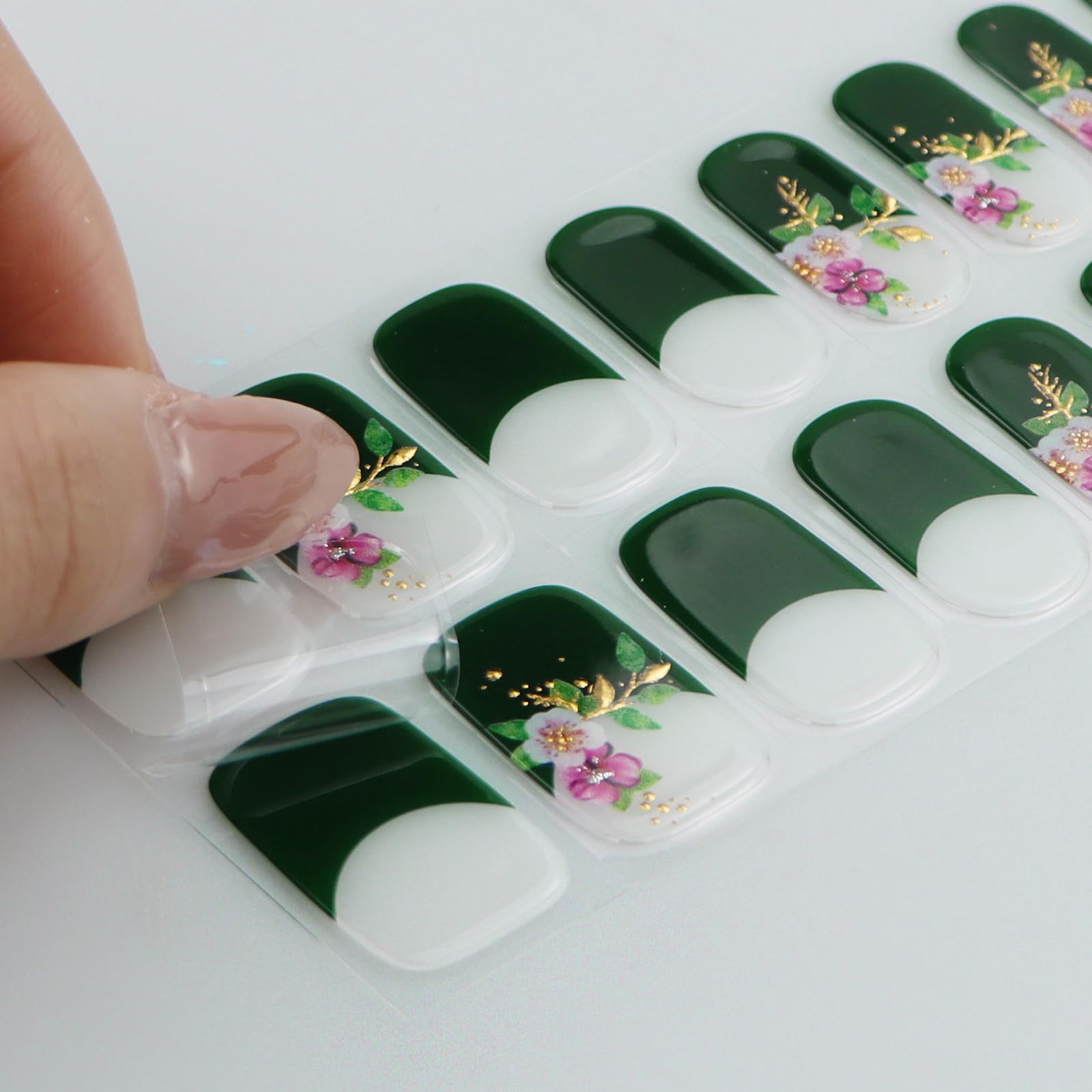 JMEOWIO pegatinas gel semicurado, aplicación fácil y rápida.