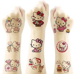 Tatuajes temporales Hello Kitty de JMYUJX listos para pegar