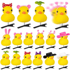 Pinzas de pato JMZYJZH en amarillo con 12 estilos para peinados versátiles.