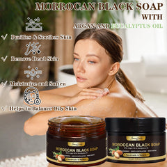 Joanssore jabón negro Marruecos - limpieza profunda con aceites naturales para piel equilibrada.