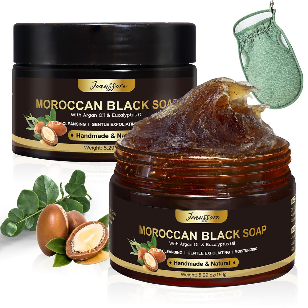 Joanssore jabón negro Marruecos - ritual Hammam para exfoliar suavemente la piel.
