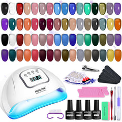 Esmaltes jelly gel JODSONE en 32 colores para uñas creativas y duraderas.