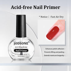 Aplicación de gel UV con JODSONE para adherencia estable.