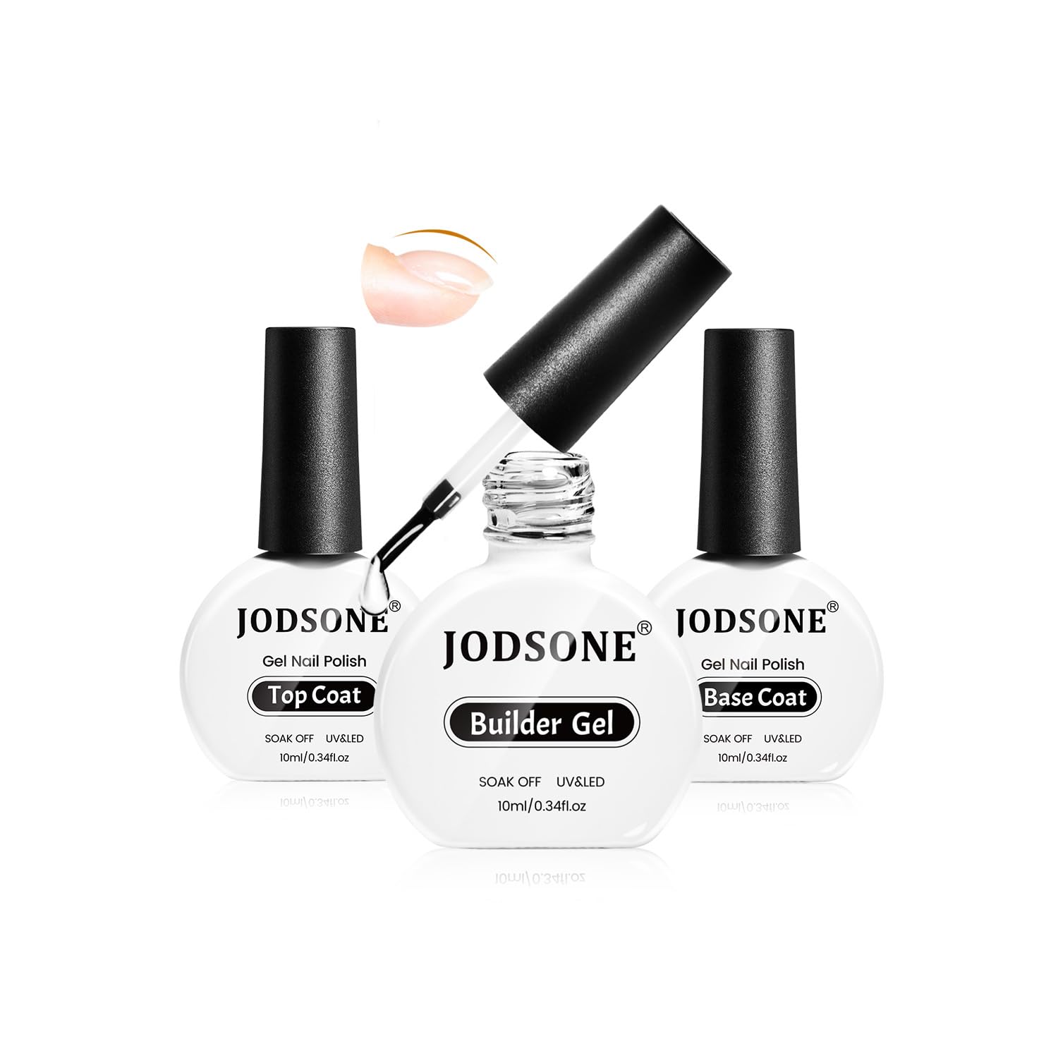 JODSONE Base Coat en botella protege uñas naturales y prepara la superficie