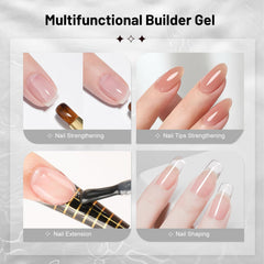 JODSONE Builder Gel: alta resistencia para uñas naturales reforzadas.
