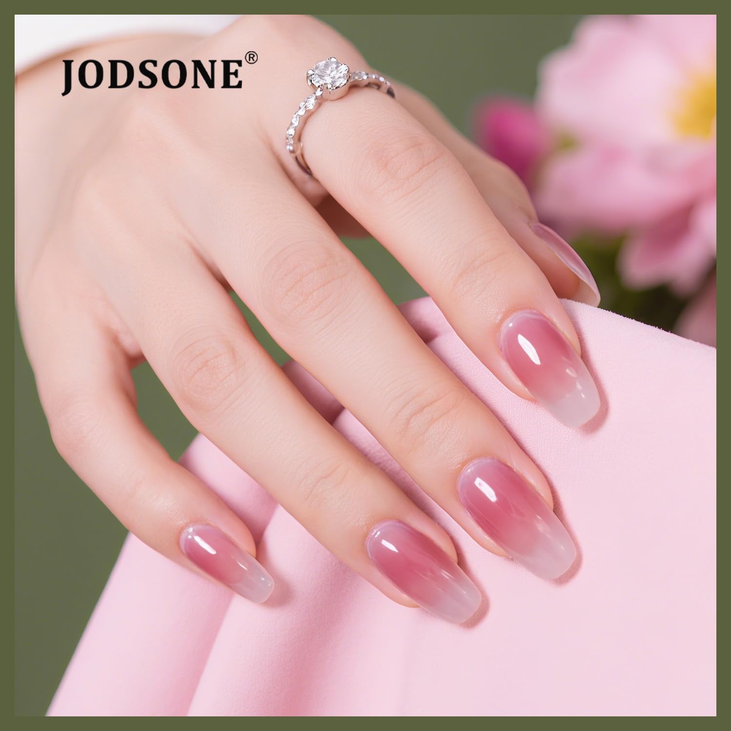 Capa brillante con purpurina JODSONE para un toque glamoroso en uñas.