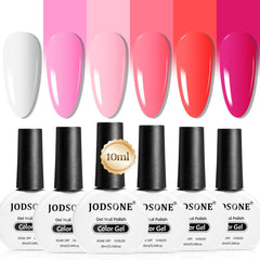 Set de gel para uñas JODSONE con 6 colores y brillo.