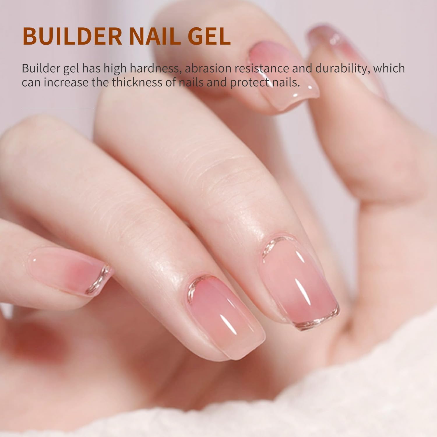 JODSONE gel de construcción, aplicación suave para esculpir uñas con precisión.