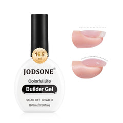 JODSONE gel de construcción transparente, botella 16,5 ml, fortalecimiento y extensión.