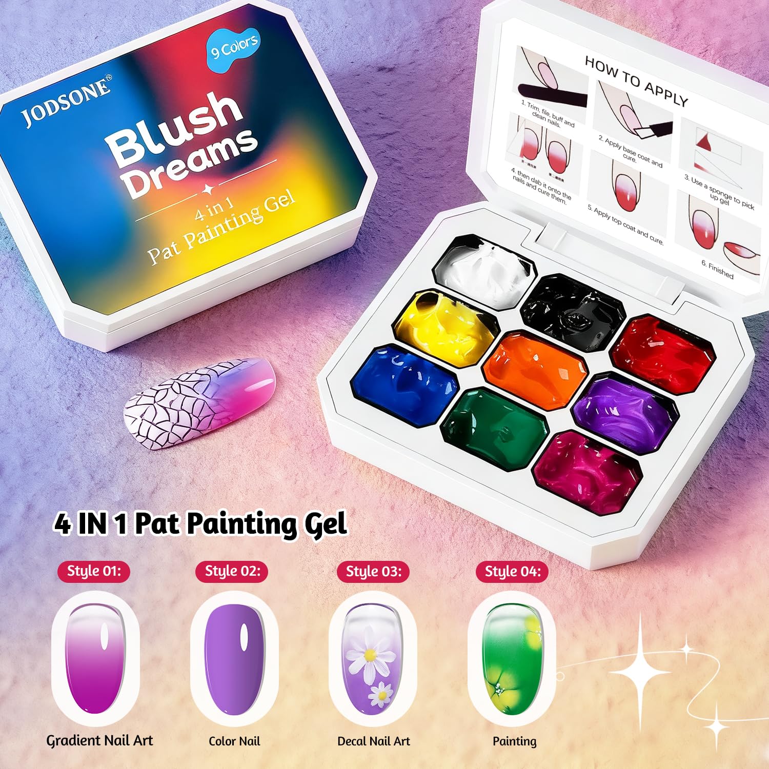 GEL JODSONE pat-paint rojo para color intenso.
