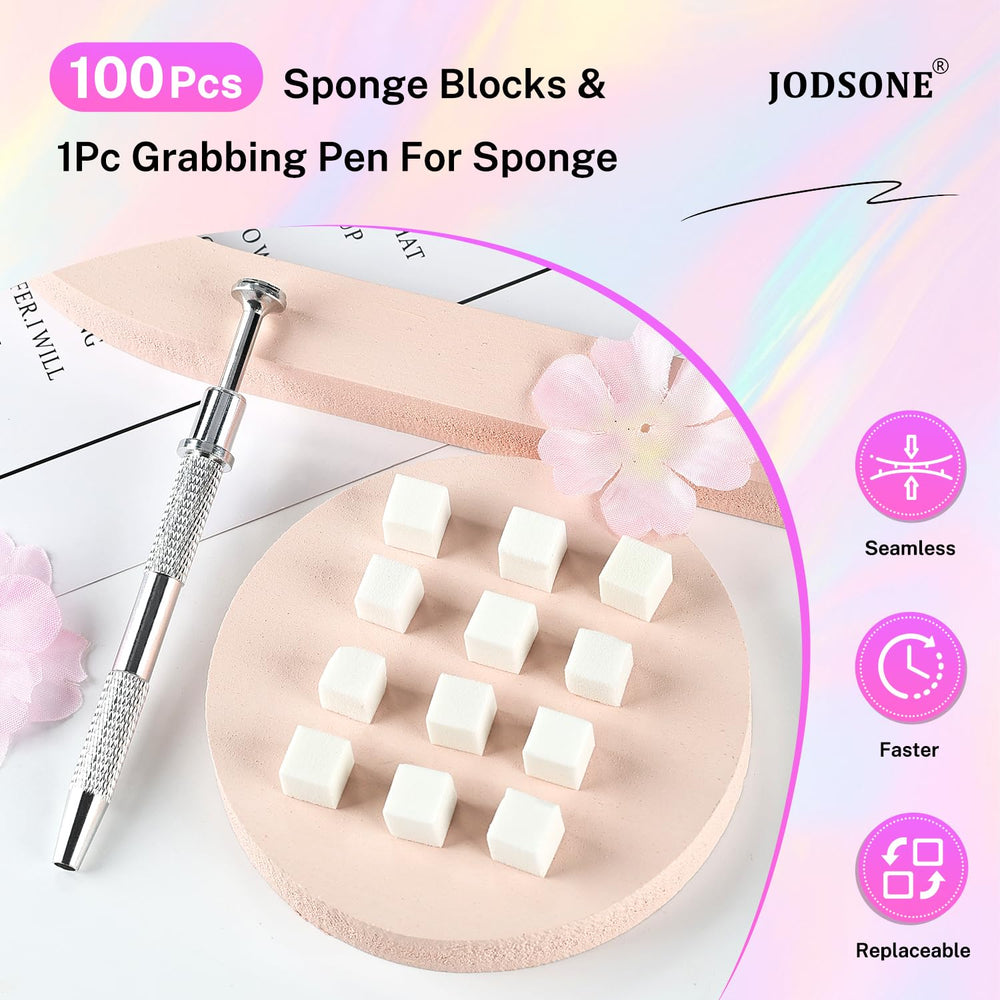 Materiales duraderos: esponja y acero inoxidable JODSONE para manicuras seguras.