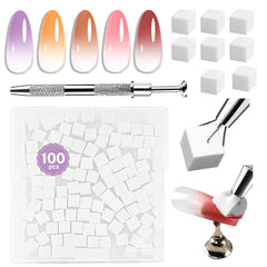Esponjas para uñas JODSONE en paquete de 100 para ombré suave y uniforme.