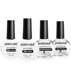 JODSONE: set de 4 botellas 10 ml para manicura en casa con acabado brillante.