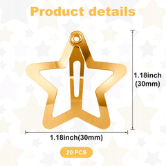 Broche estrella dorada de Joez para trenzas y coletas con agarre estable