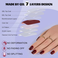 Kit de 32 piezas de uñas postizas Jofay Fashion para ajuste perfecto.