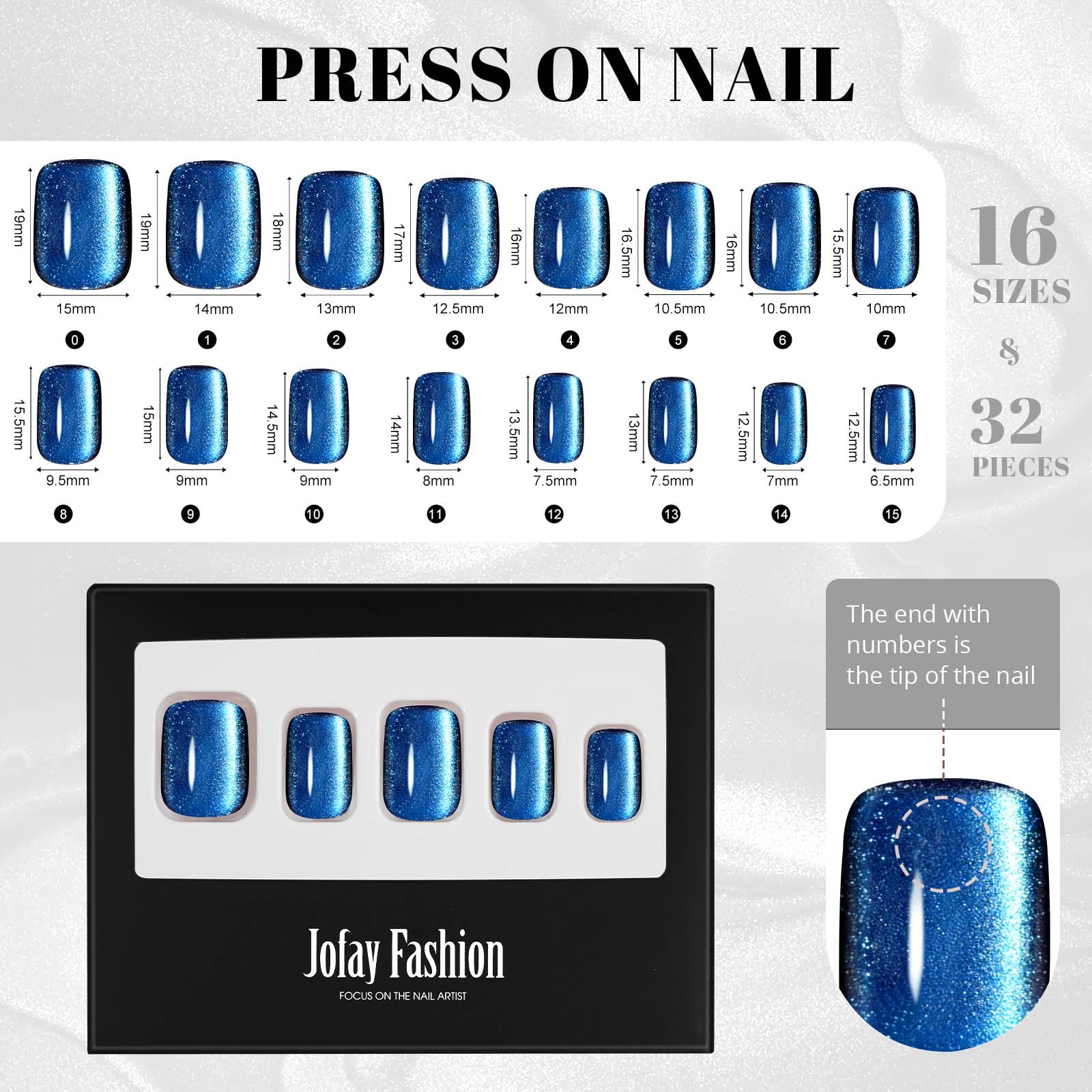 Uñas postizas reutilizables de Jofay Fashion para uso repetido y ahorro.