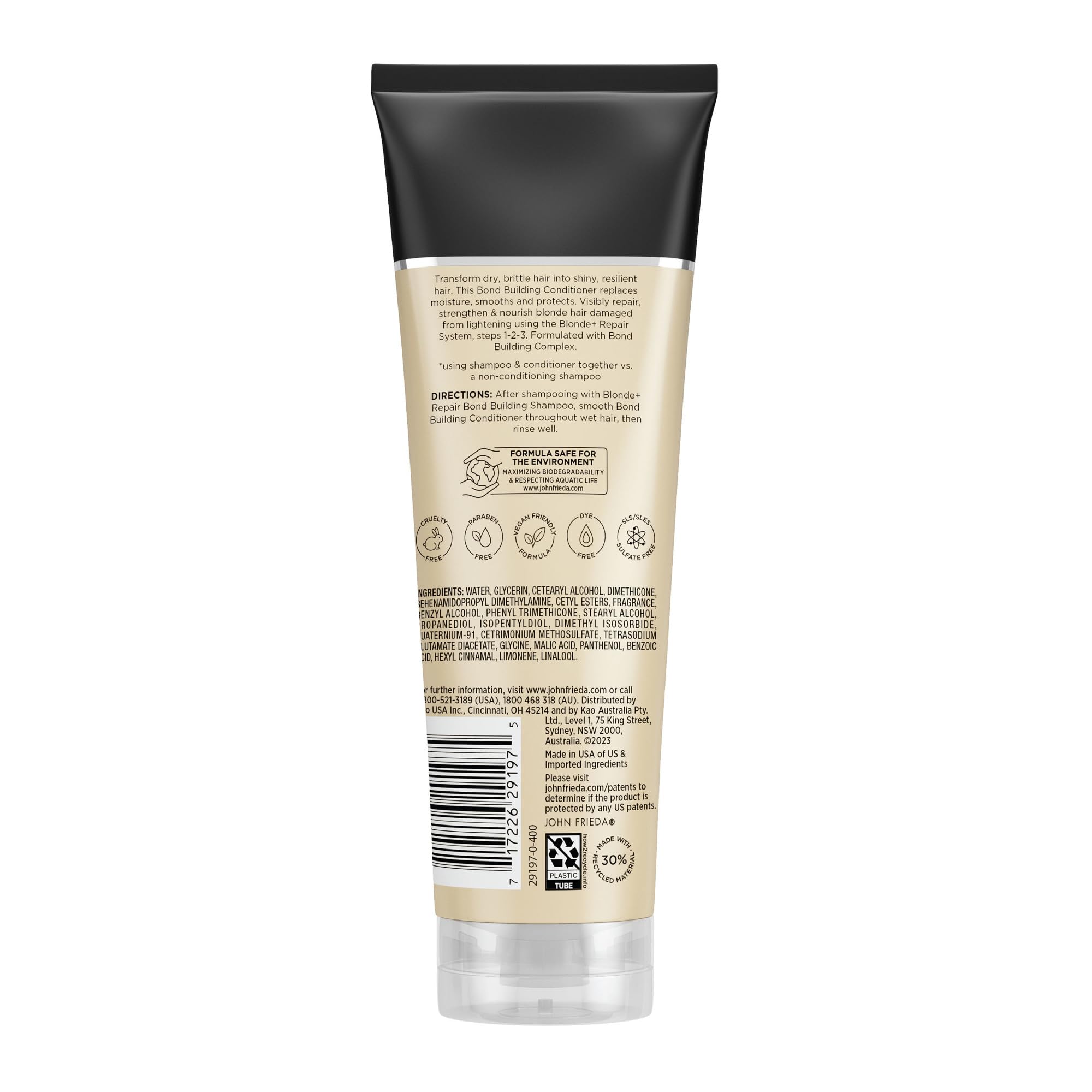 Brillo sedoso en cabello rubio tras el acondicionador Blonde+.