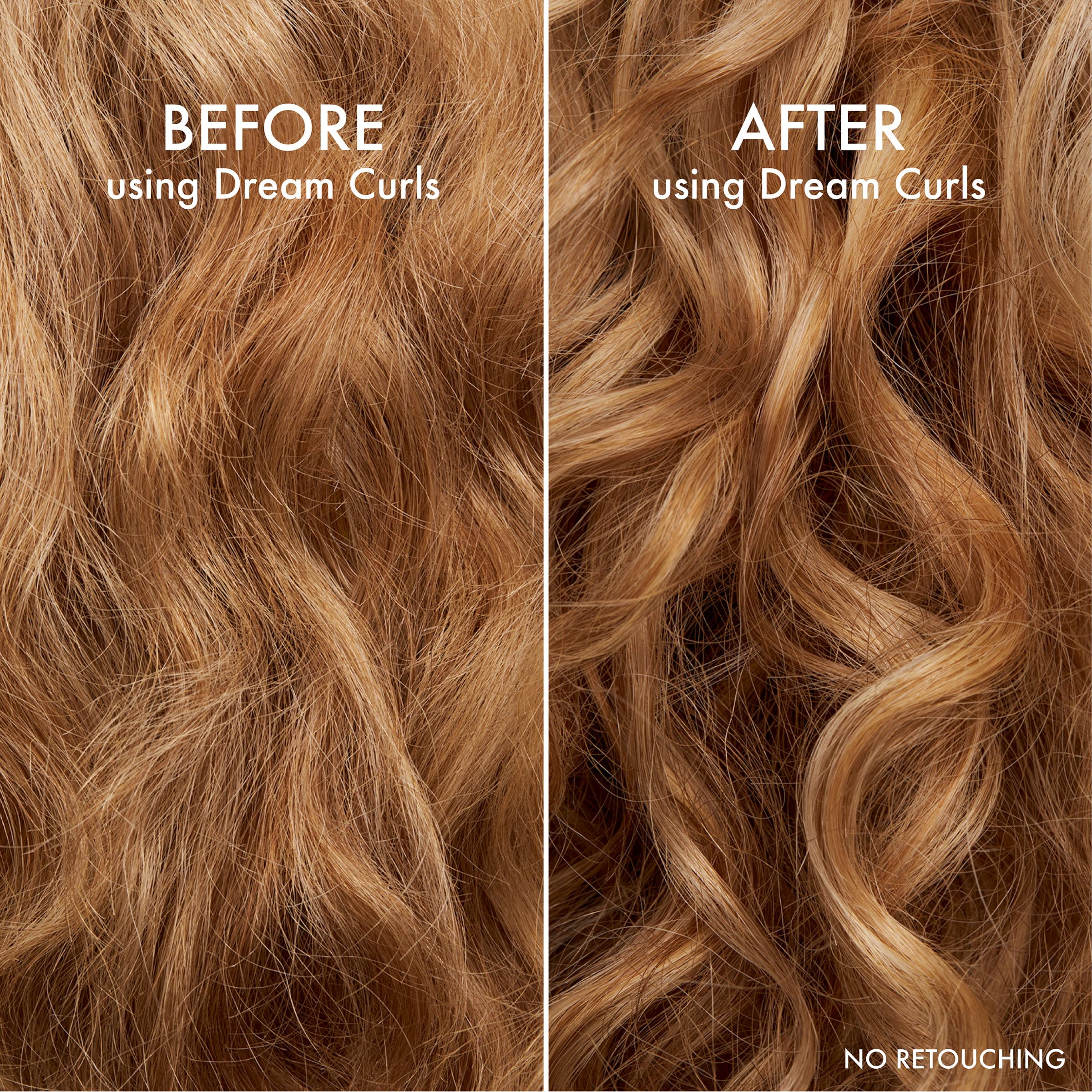 Aplicación uniforme de Dream Curls Mousse desde puntas a raíces