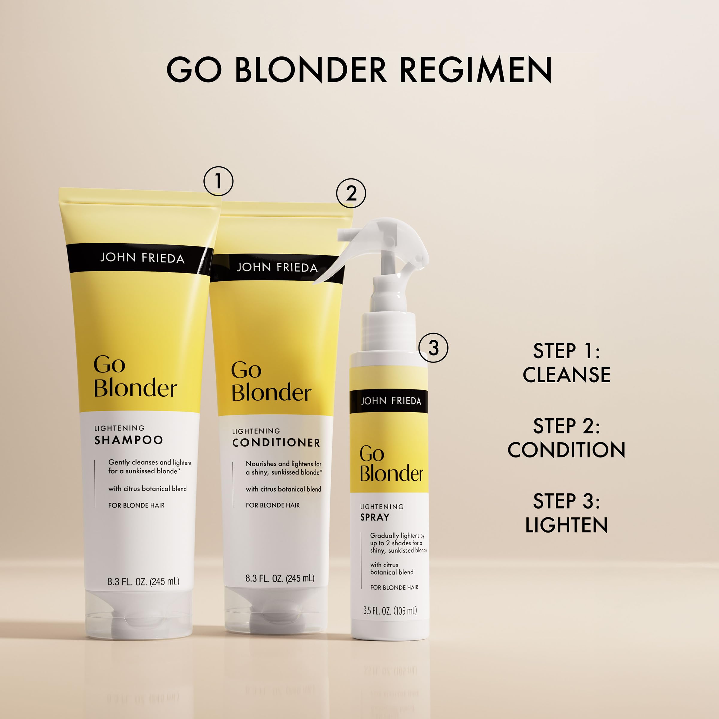 John Frieda Go Blonder Acondicionador, brillo natural en rubios
