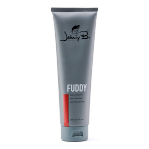 JOHNNY B. Fuddy Gel Mate, empaque elegante para peinados duraderos