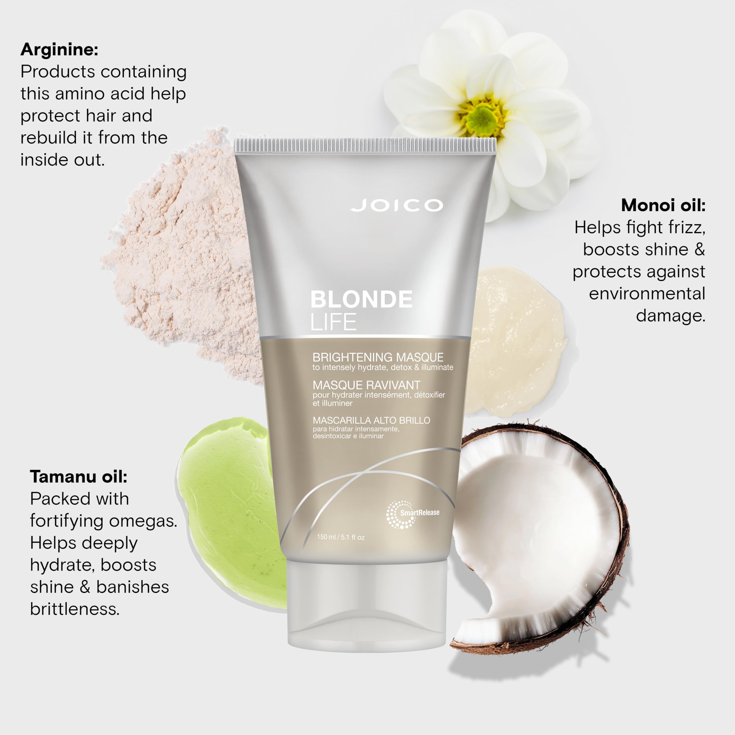 Detox suave de Joico Blonde Life para cabello rubio tras exposición a minerales