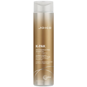 Joico K-PAK champú diario: botella visible para fortalecimiento de cabello dañado