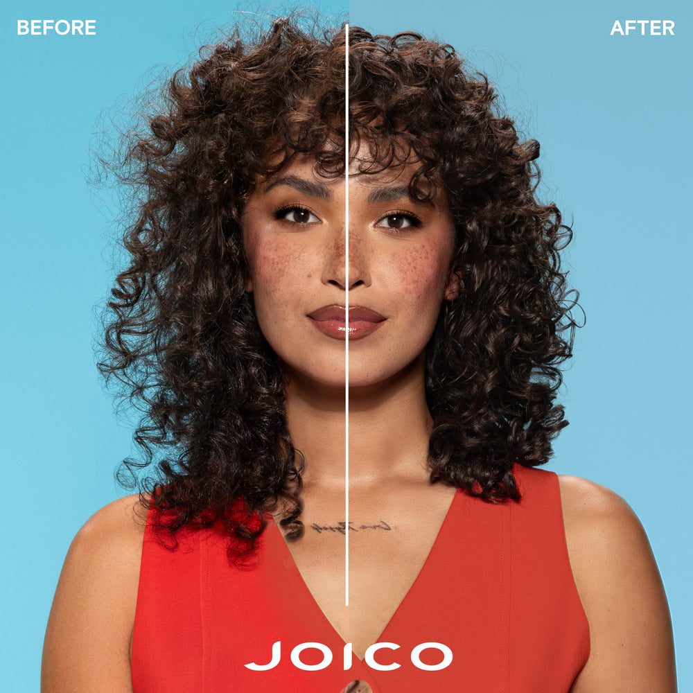 Joico champú hidratante, textura cremosa lista para aplicar y generar espuma suave.