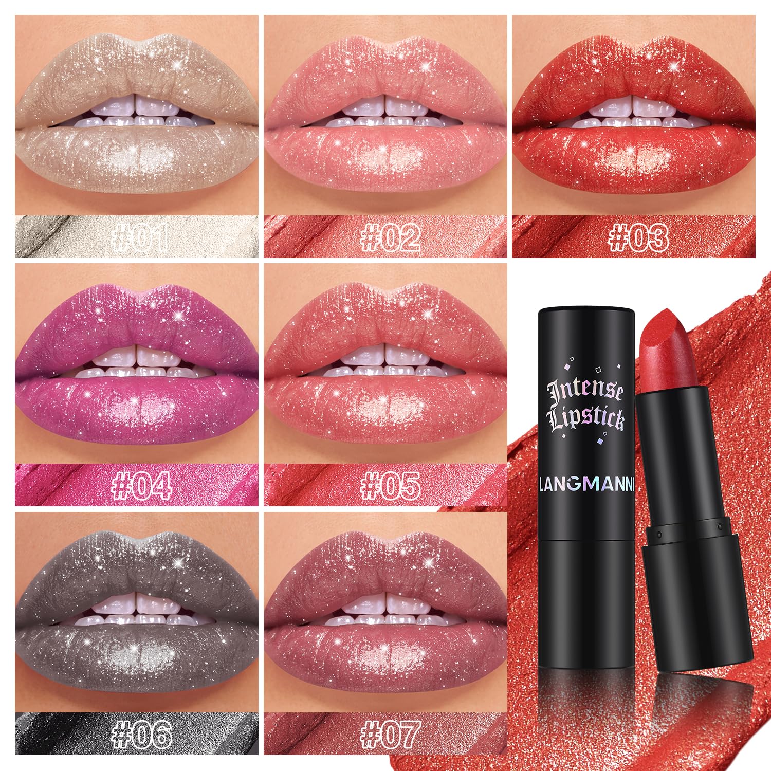 Jolilab Brillo Labial Purpurina Escarcha: efecto brillante para fiestas.