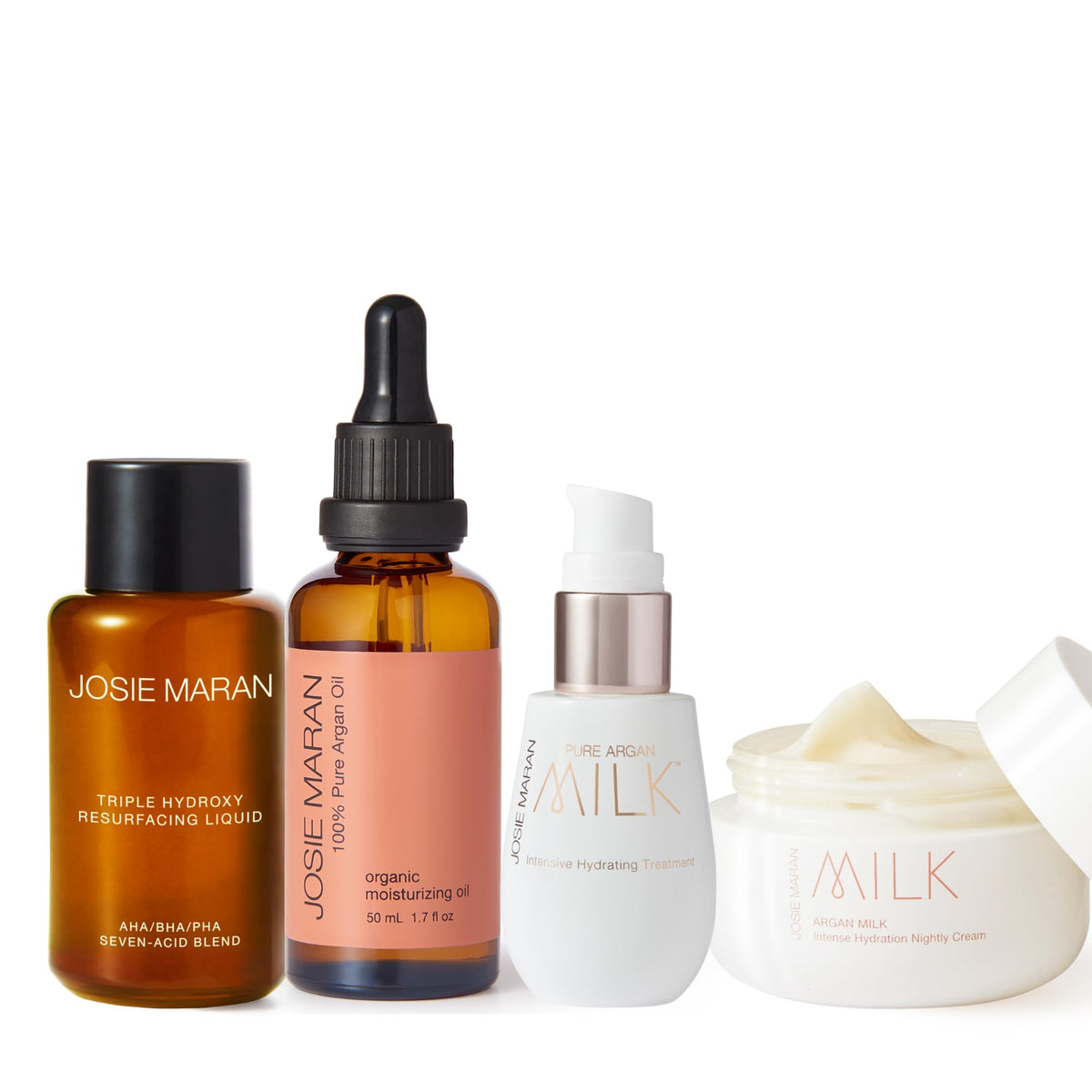 Josie Maran exfoliante triple ácido hidroxi suaviza la piel y mejora la textura