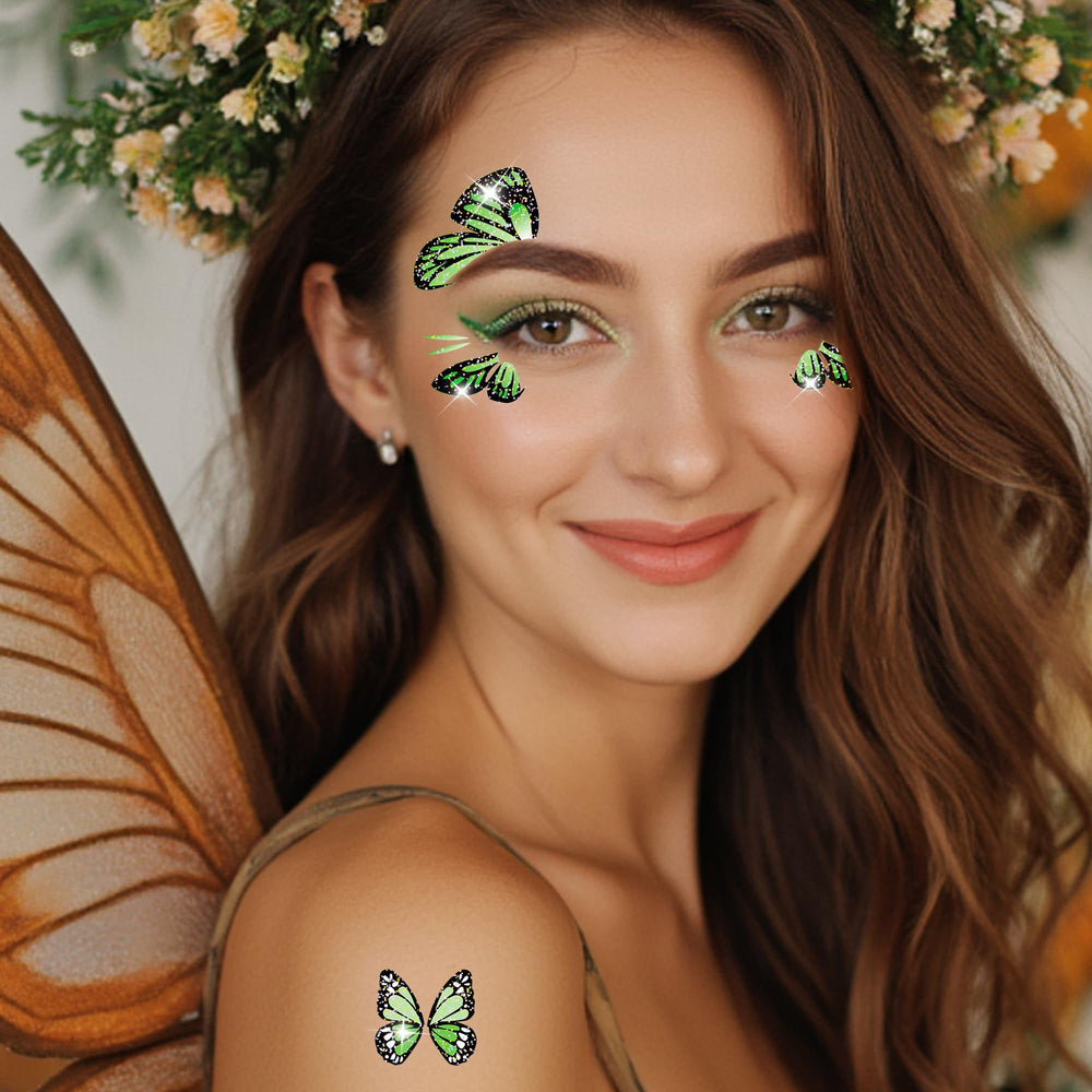JoyfulGlam pegatinas ojos fiesta: adhesivos brillantes para resaltar la mirada.